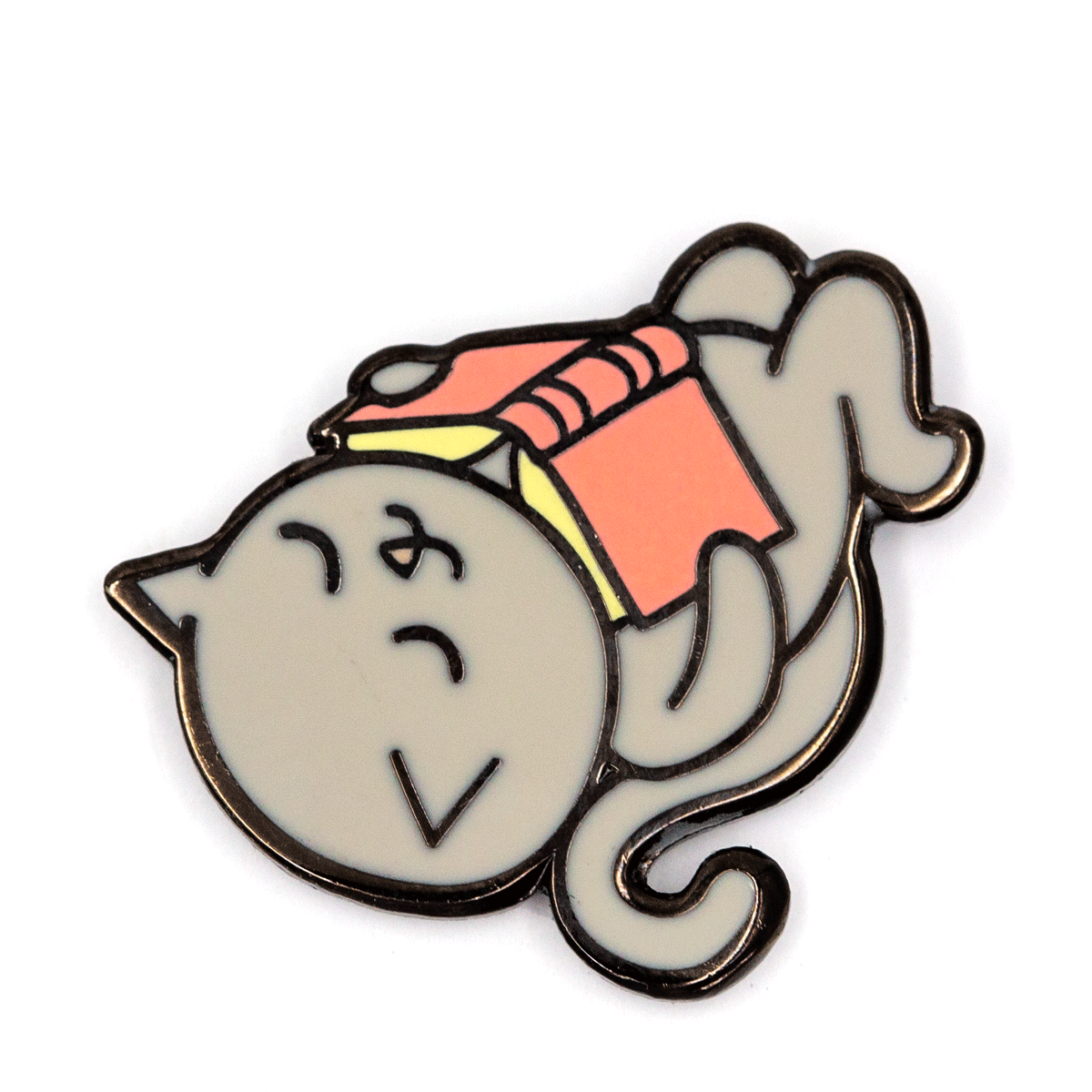 Reading Cat Enamel Pin - DIGS