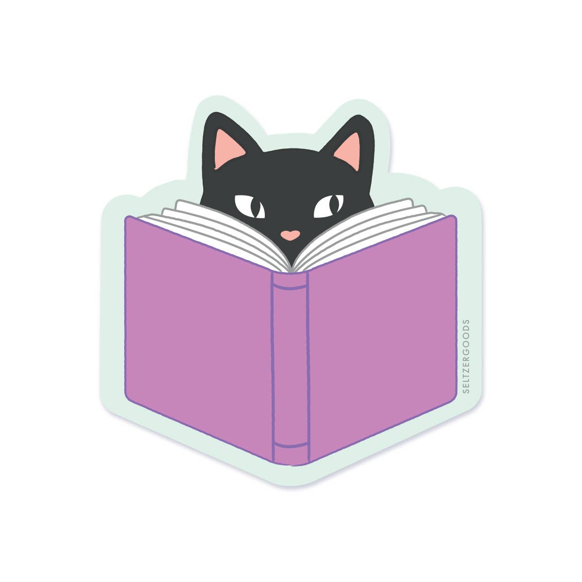 Reading Kitten Sticker - DIGS
