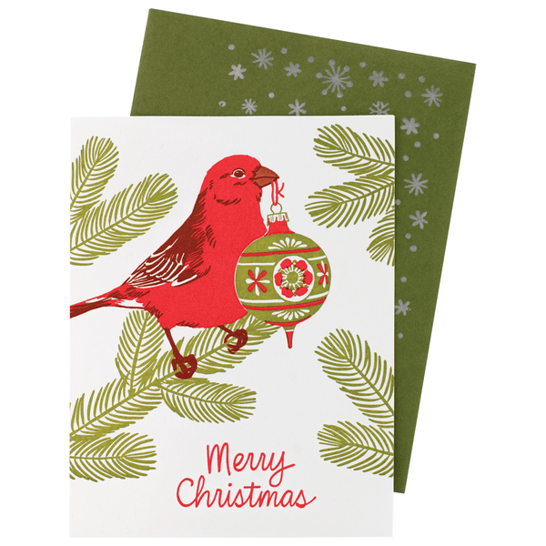 Red Bird & Ornament Christmas Card Box Set - DIGS