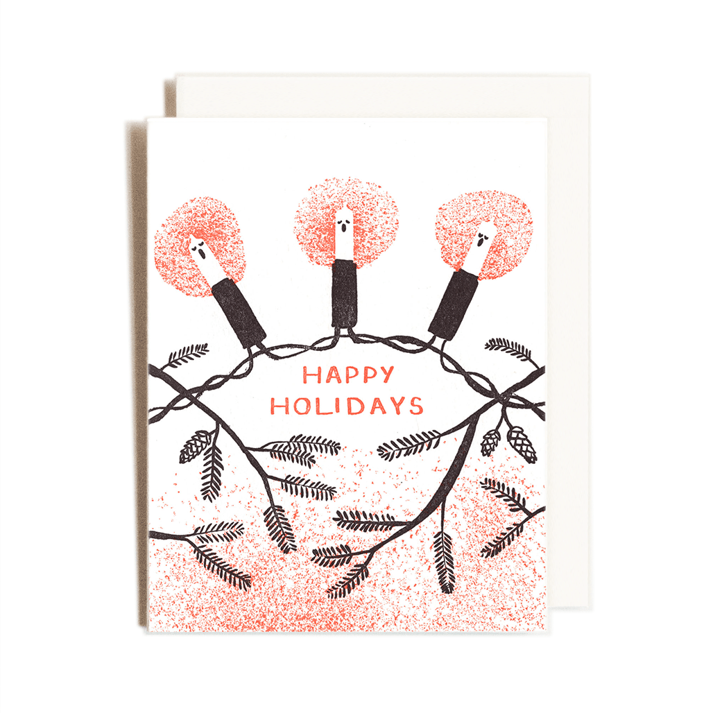 Red Christmas Lights Choir Card - DIGS
