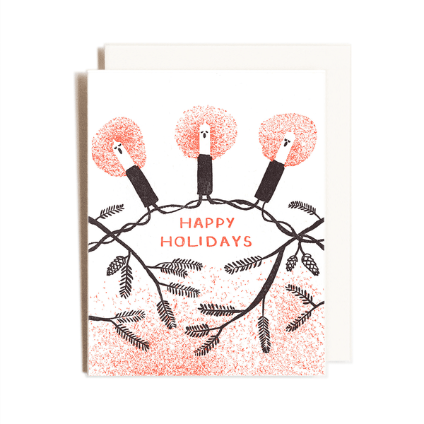 Red Christmas Lights Choir Card - DIGS