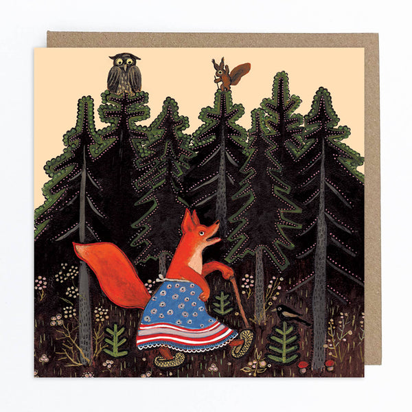 Red Fox in Forest Card - DIGS