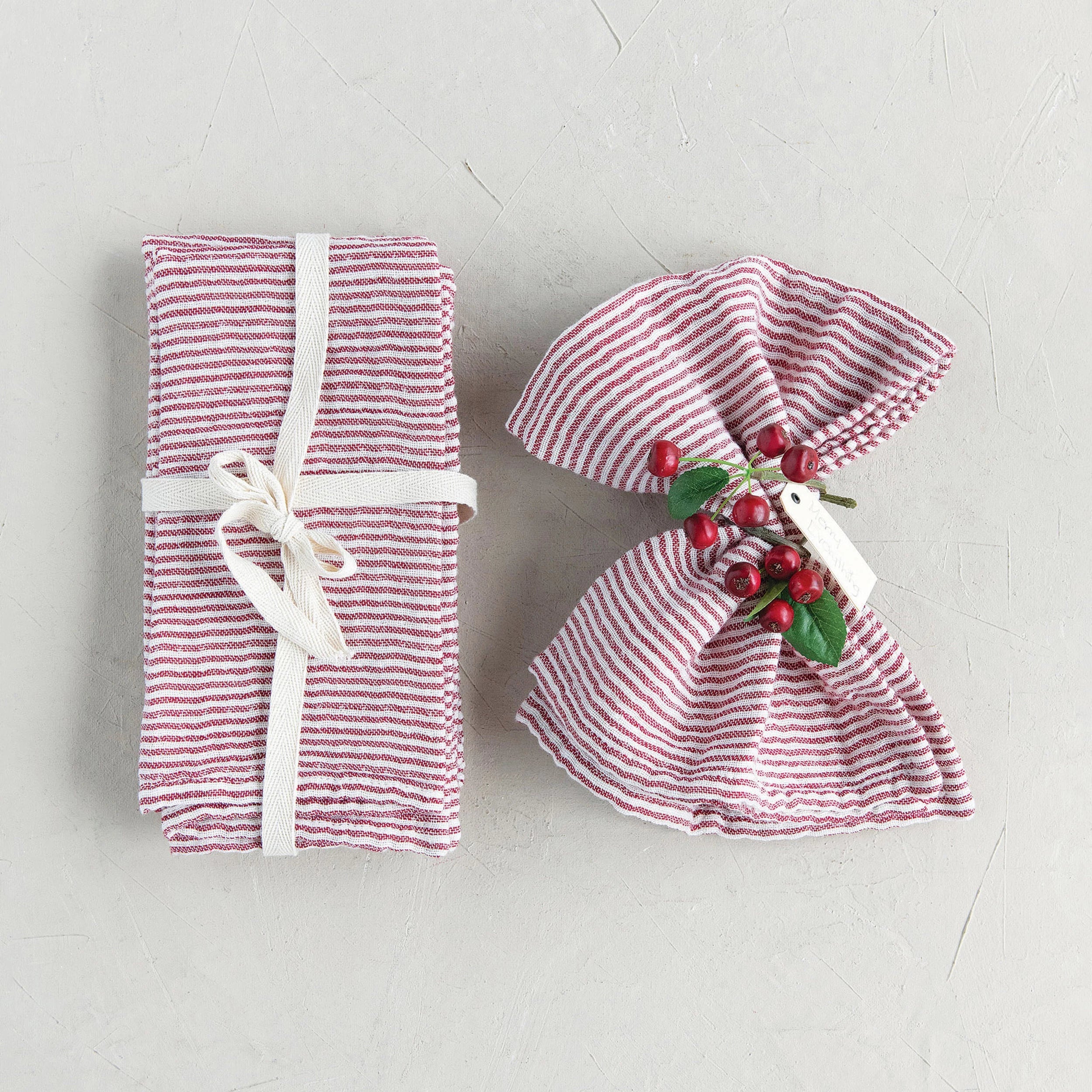 Red Stripe Napkins - DIGS