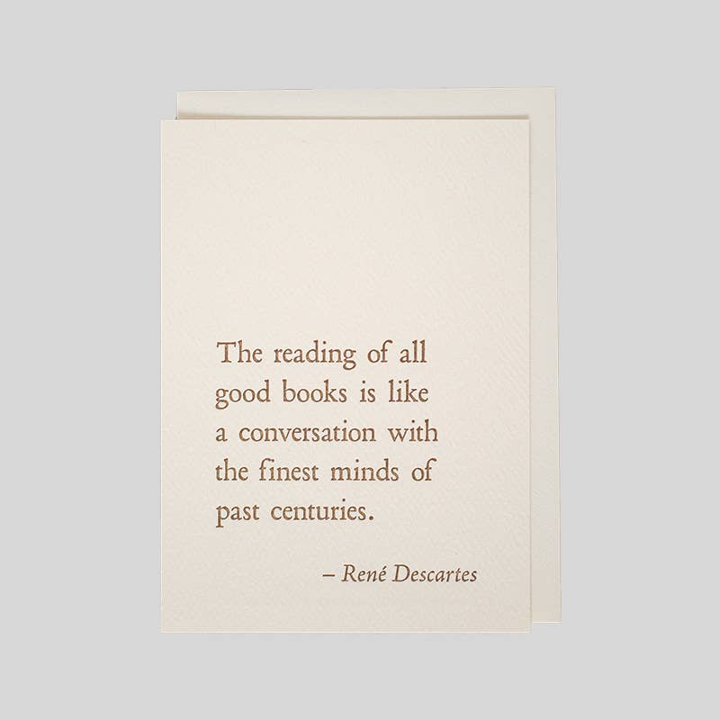 René Descartes Reading Card - DIGS