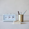 Retro Alarm Clock With Calendar: Grey - DIGS