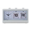 Retro Alarm Clock With Calendar: Grey - DIGS