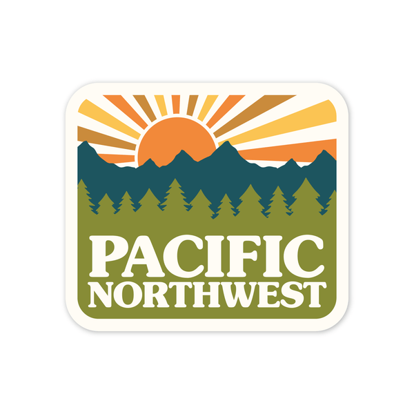 Retro Pacific Northwest Sunshine Sticker - DIGS