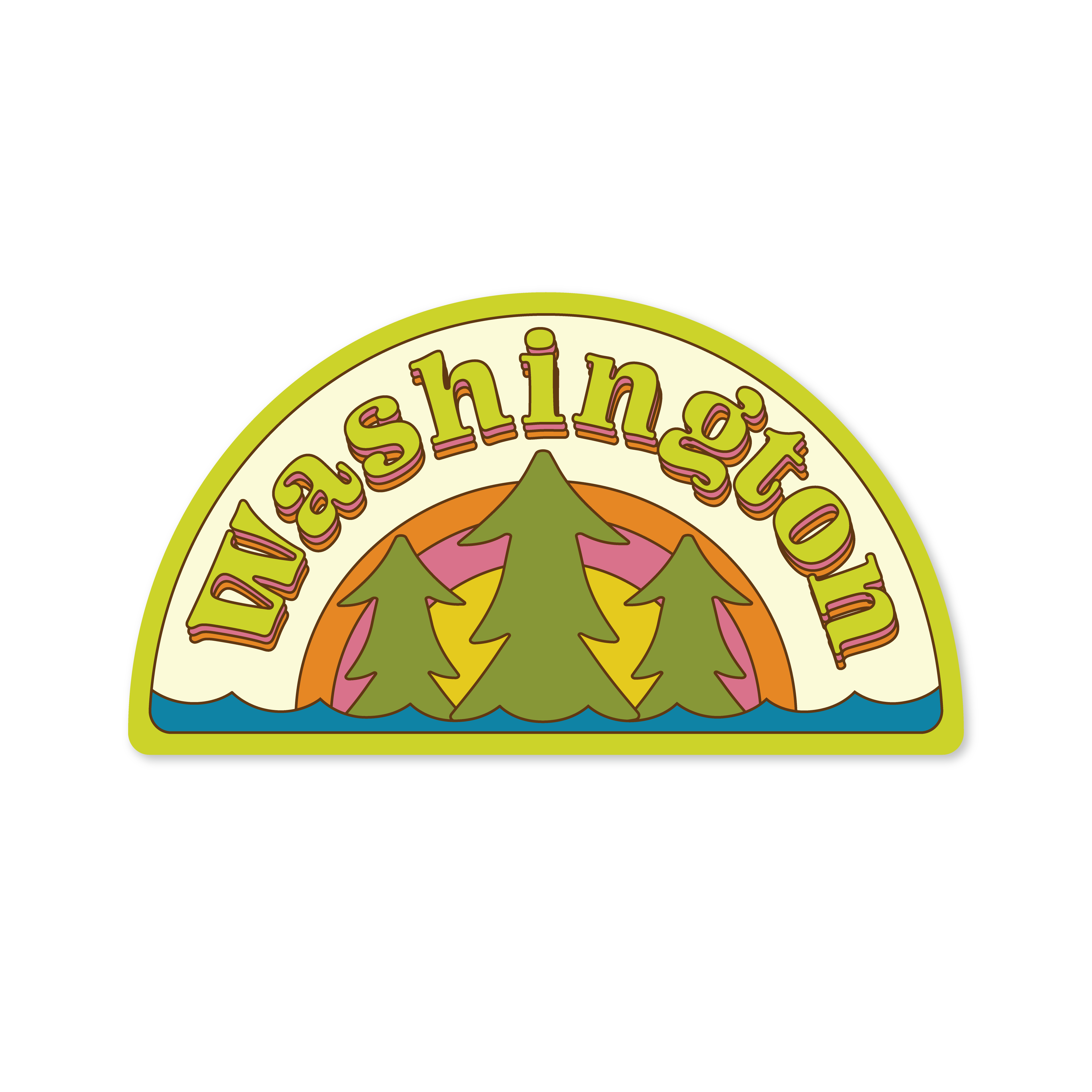 Retro Washington Sticker - DIGS