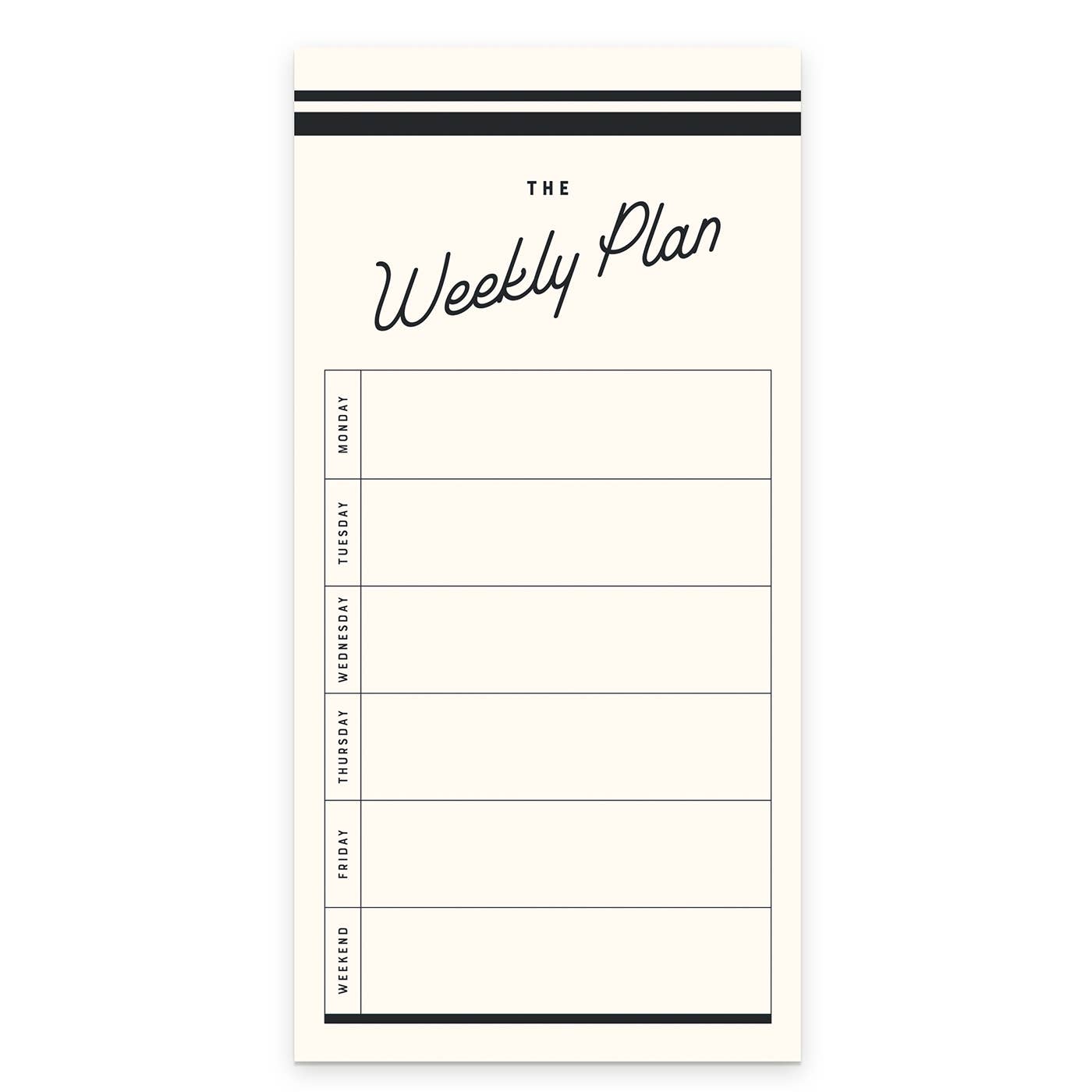 Retro Weekly Plan Notepad - DIGS