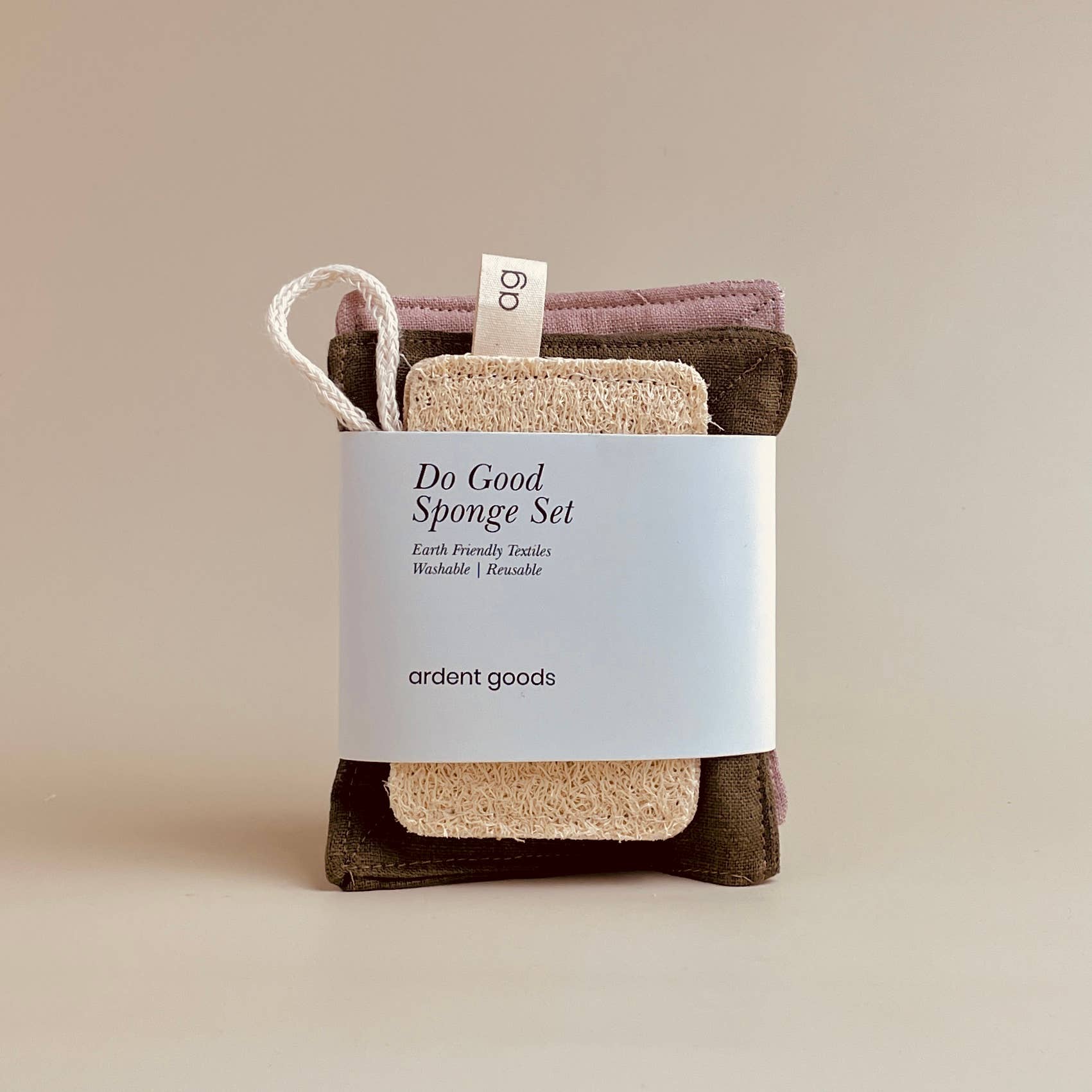 Reusable Linen Sponge Set: Botanical - DIGS