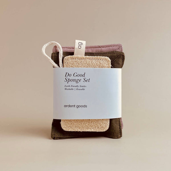 Reusable Linen Sponge Set: Botanical - DIGS