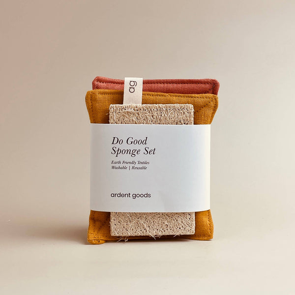 Reusable Sponge Linen Loofah: Citrus - DIGS
