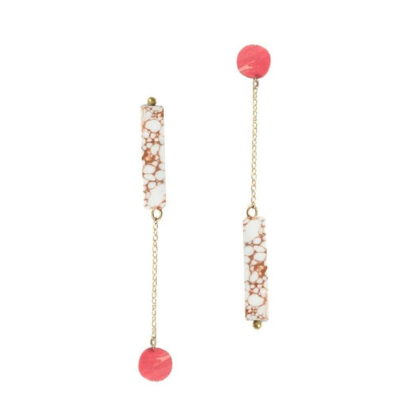 Reverse Clayworks Earrings: Peach - DIGS