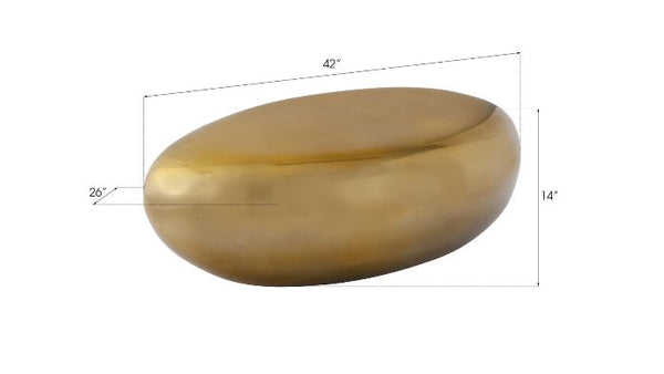 River Stone Cocktail Table, Liquid Gold - DIGS