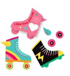 Rollerskates Valentines Card Kit - DIGS