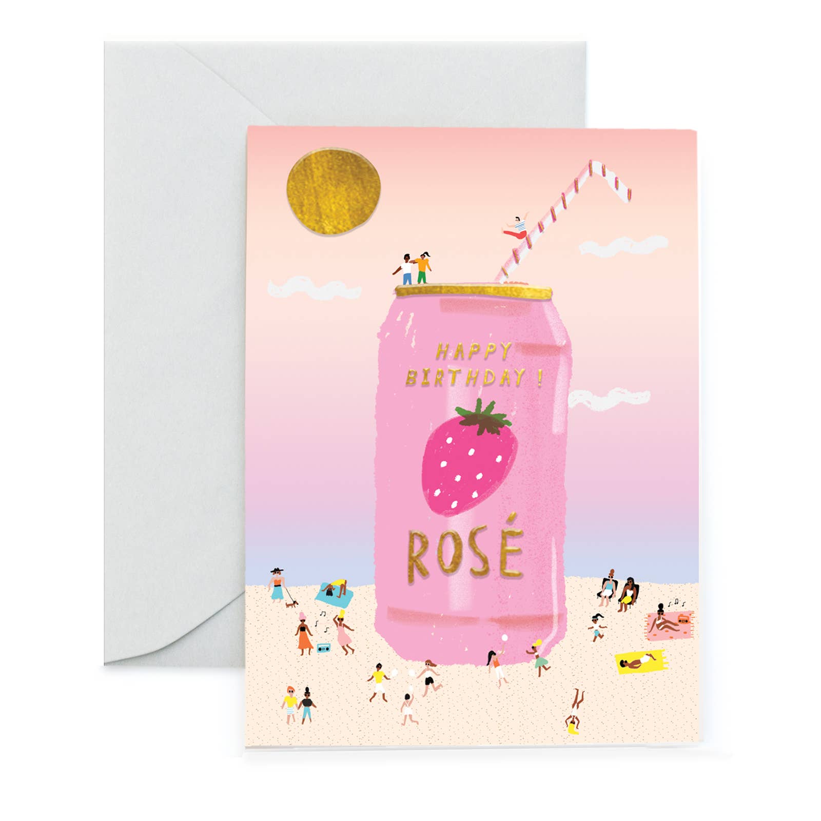 Rose On The Beach Birthday Card - DIGS
