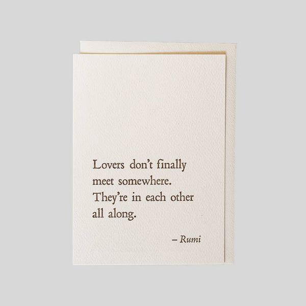 Rumi Lovers Card - DIGS