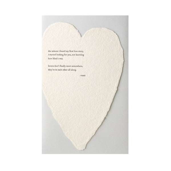 Rumi Quote Heart & Love Card - DIGS