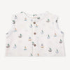 Sailboat Kangaroo Pocket Jumpsuit Organic Muslin - DIGS