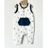 Sailboat Kangaroo Pocket Jumpsuit Organic Muslin - DIGS