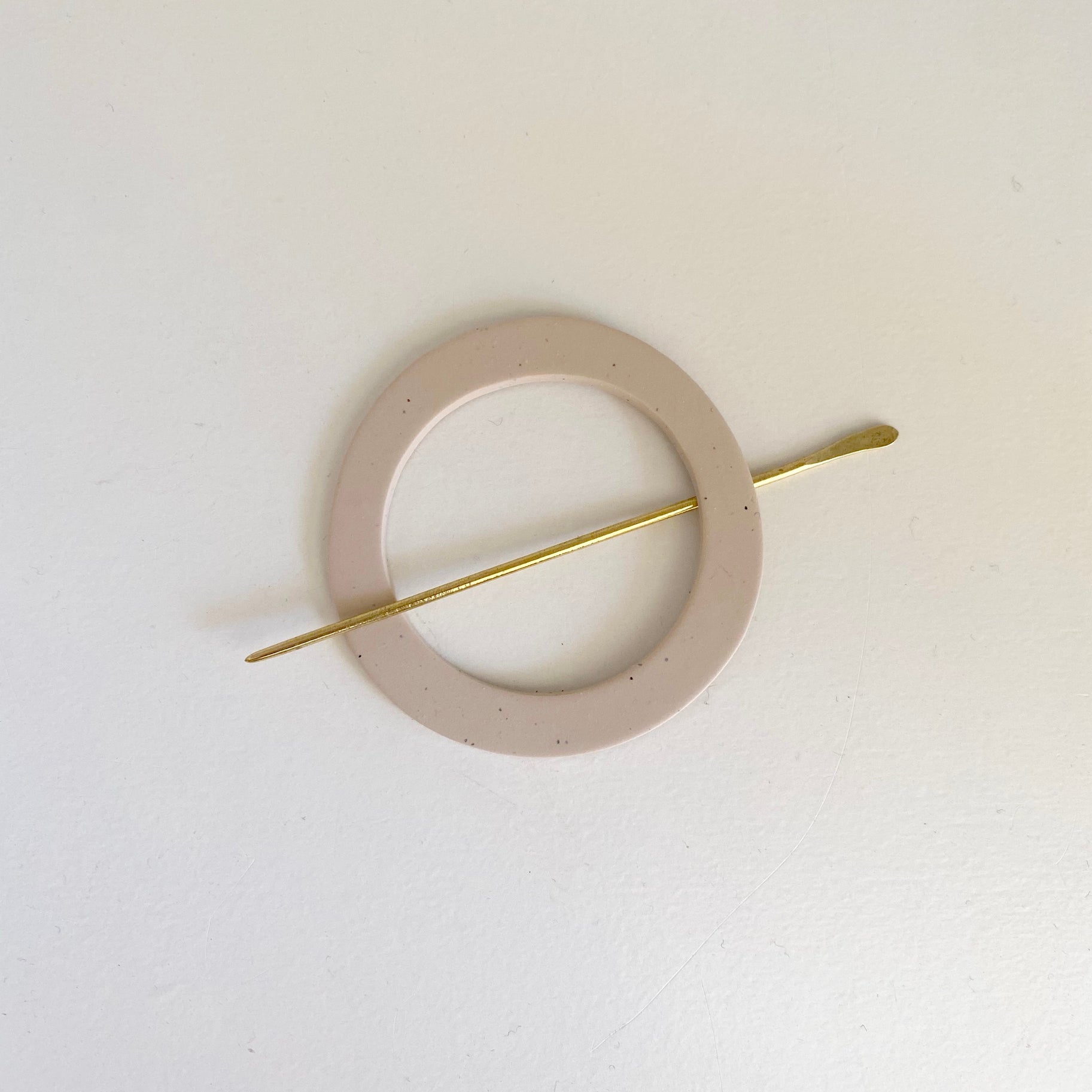 Circle and Brass Hair Pin