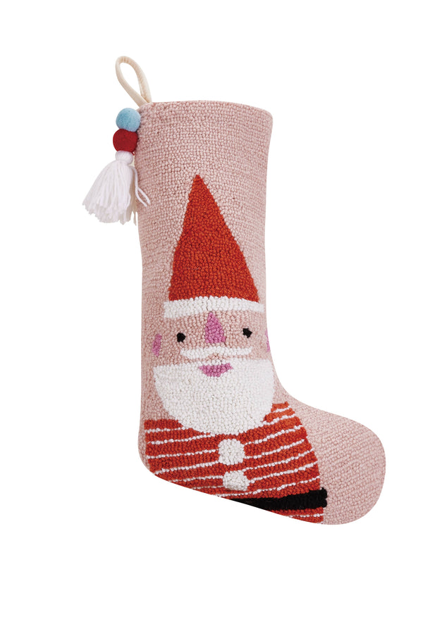 Santa Hooked Stocking - DIGS