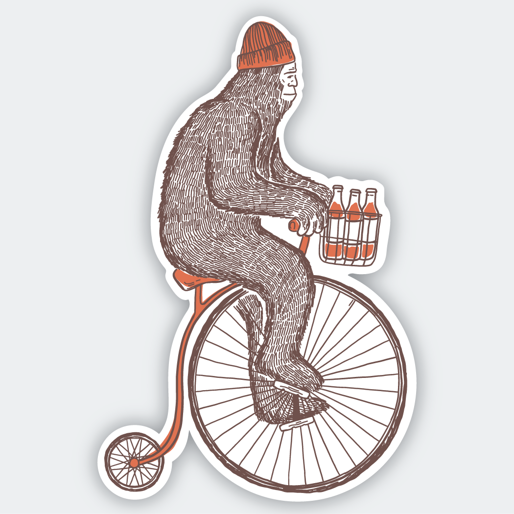 Sasquatch Bike Sticker - DIGS