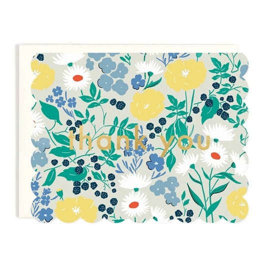 Scalloped Thank You Card - DIGS