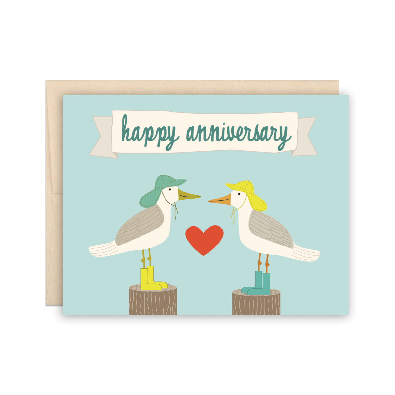 Sea Gull Anniversary Love Card - DIGS