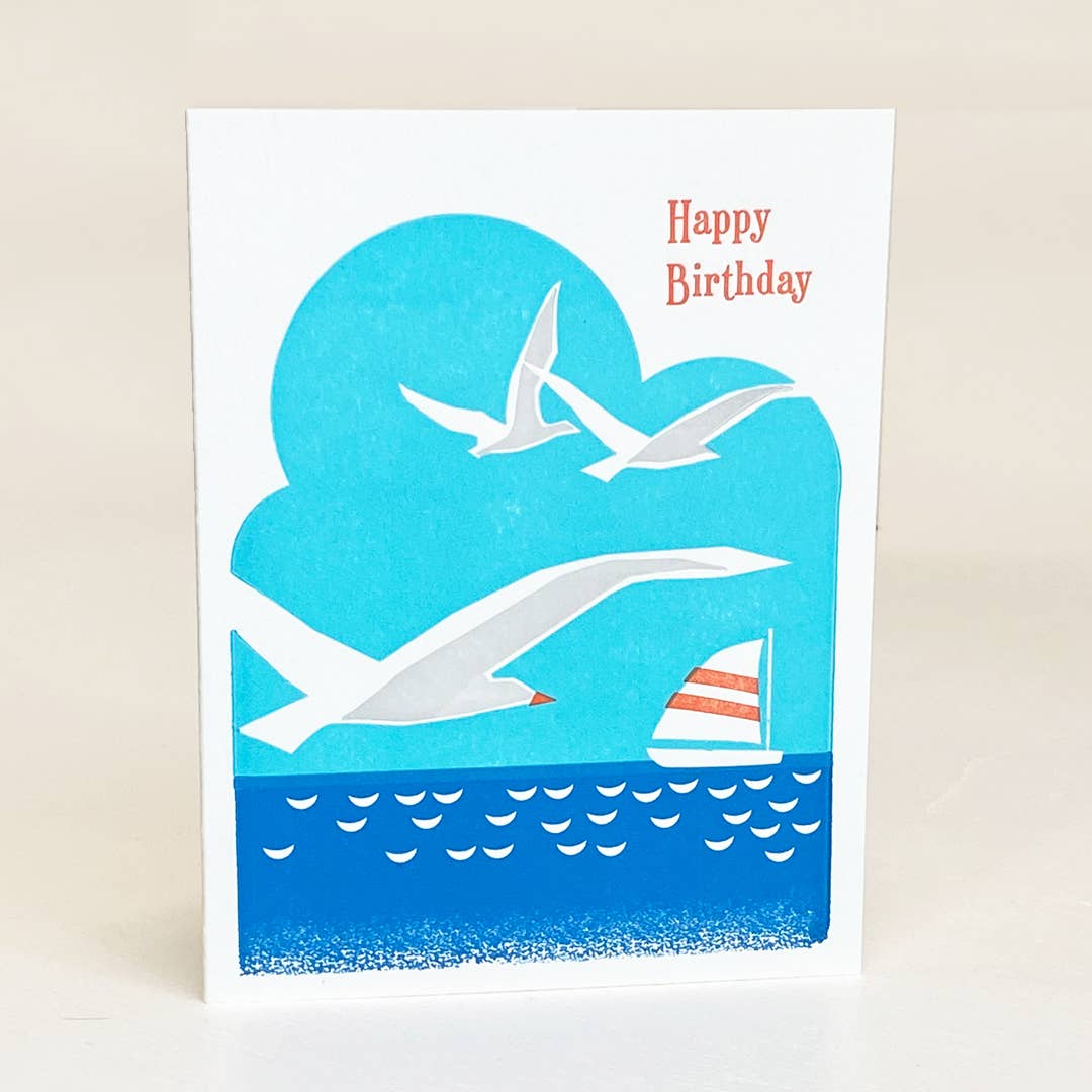 Seascape Happy Birthday Card - DIGS