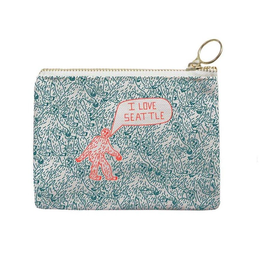 Seattle Coin Purse: Turquoise And Red - DIGS