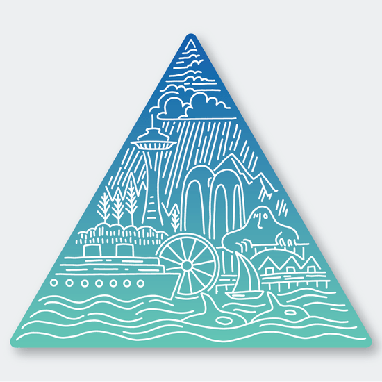 Seattle Geo Triangle Sticker - DIGS