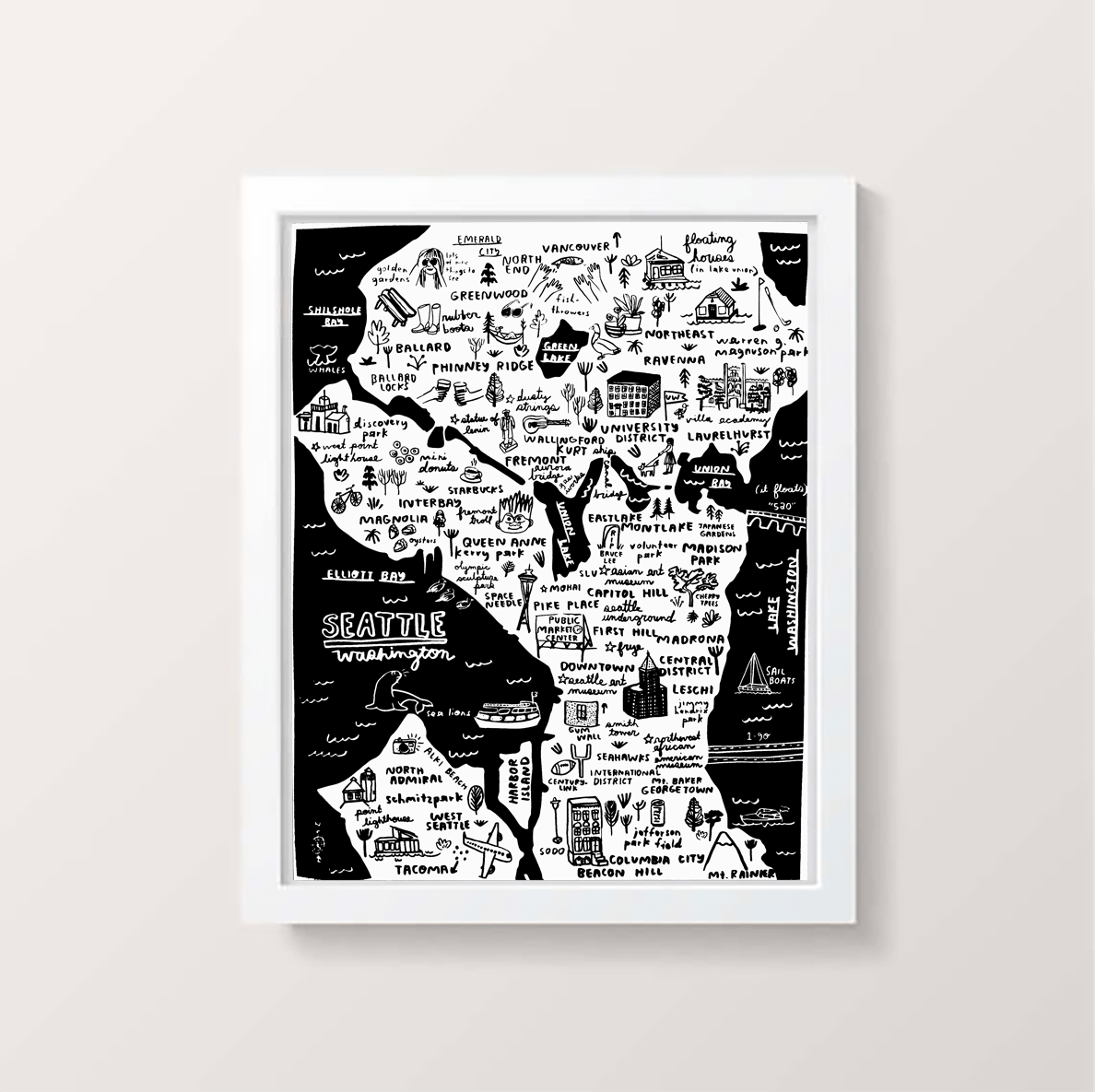 Seattle Map Print - DIGS