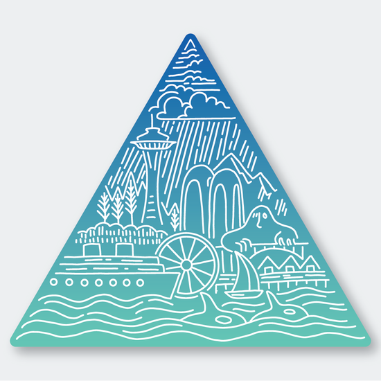 Seattle Geo Triangle Sticker