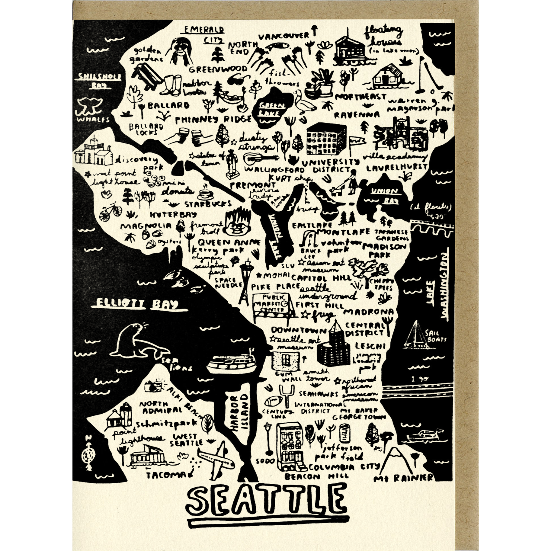 Seattle Map Card