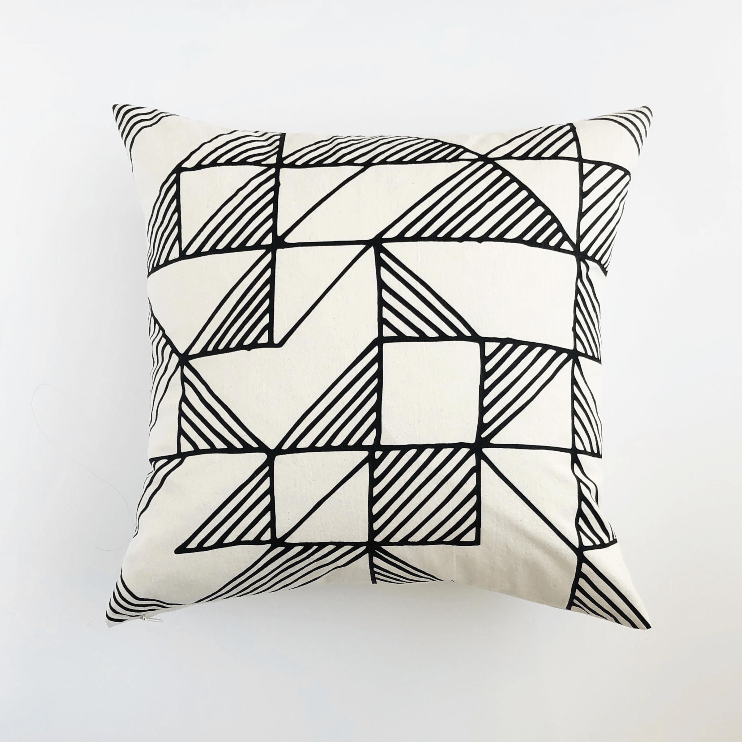 Shadow Block Organic Cotton Pillow - DIGS