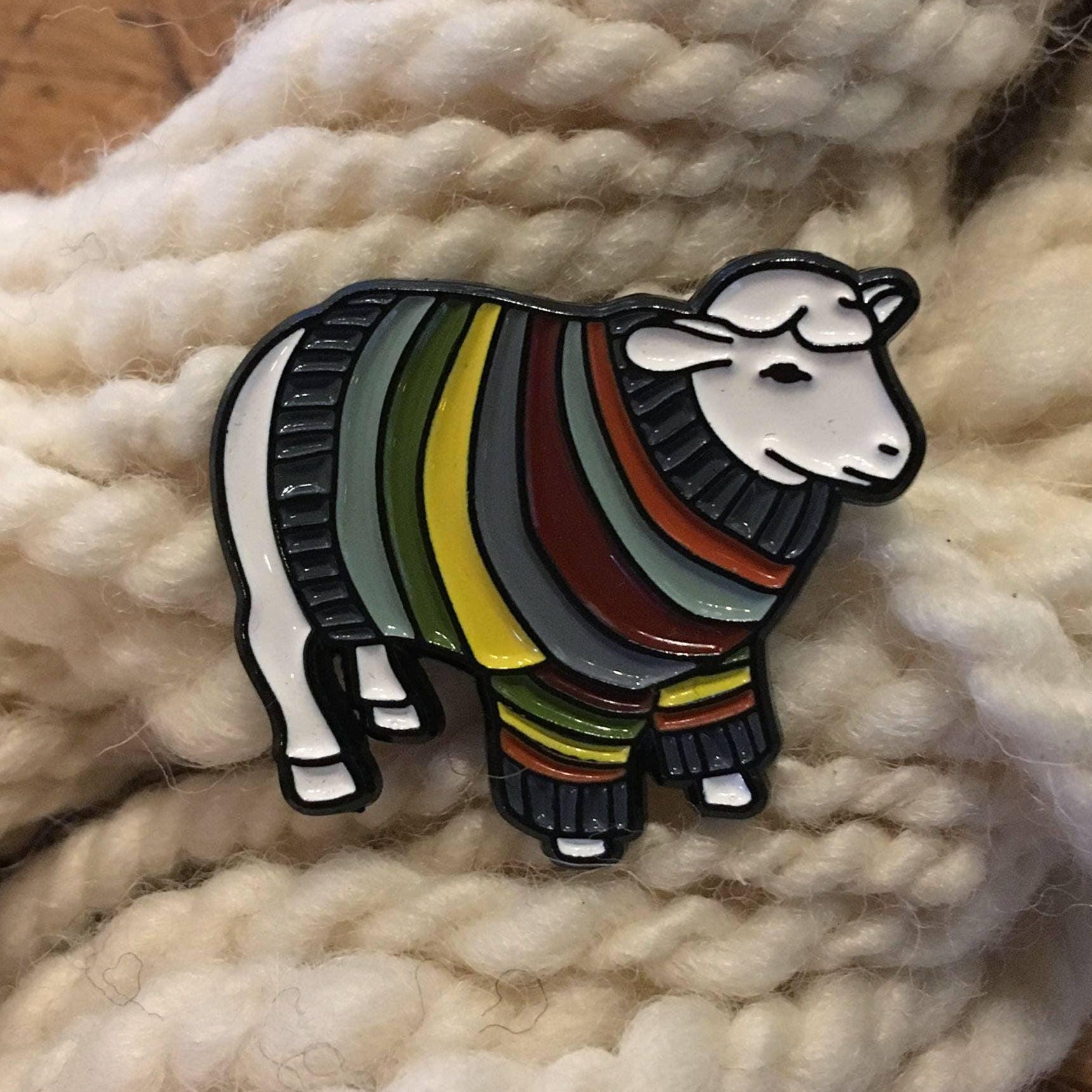 Sheep Sweater Enamel Pin - DIGS