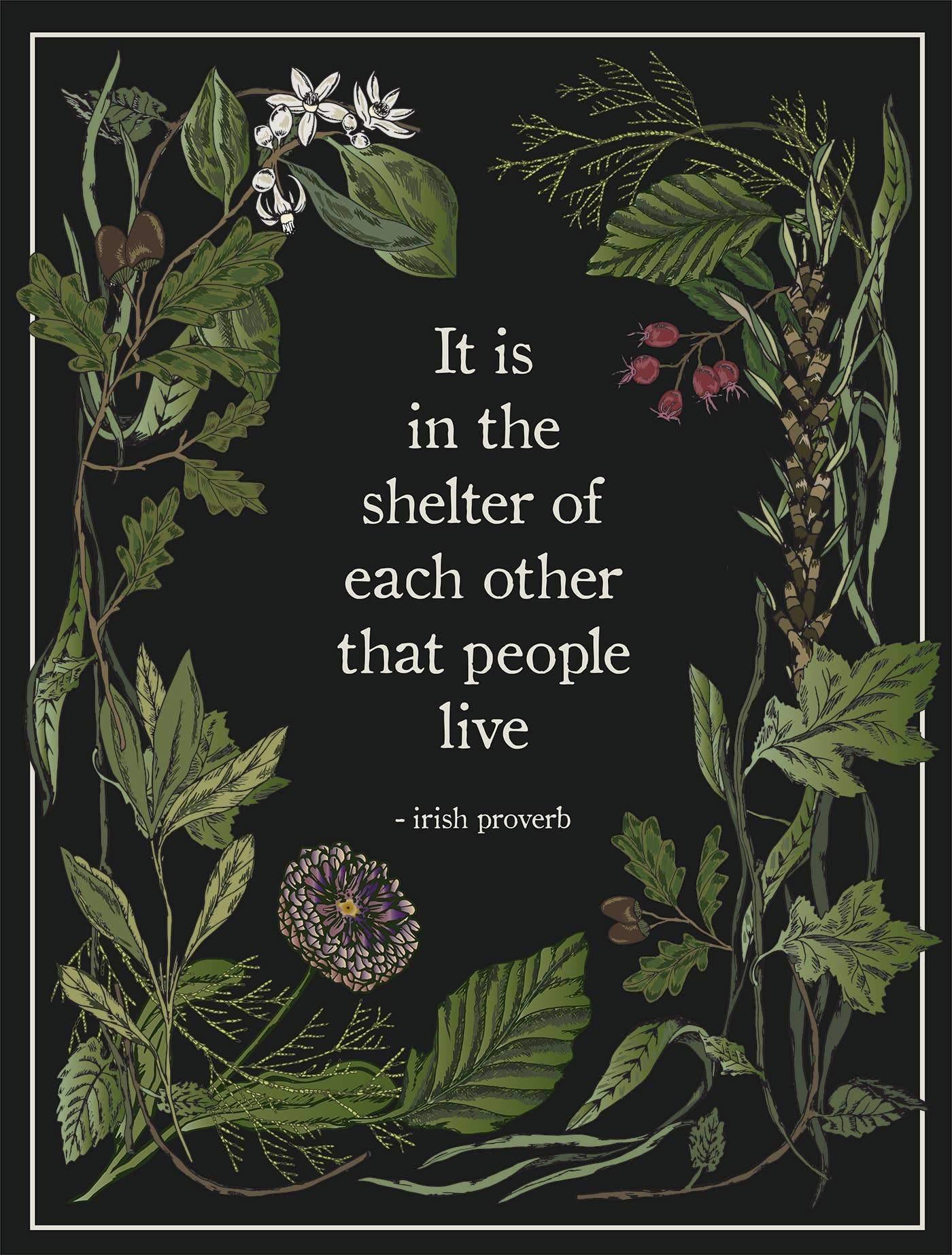 Shelter Art Print - Black - DIGS