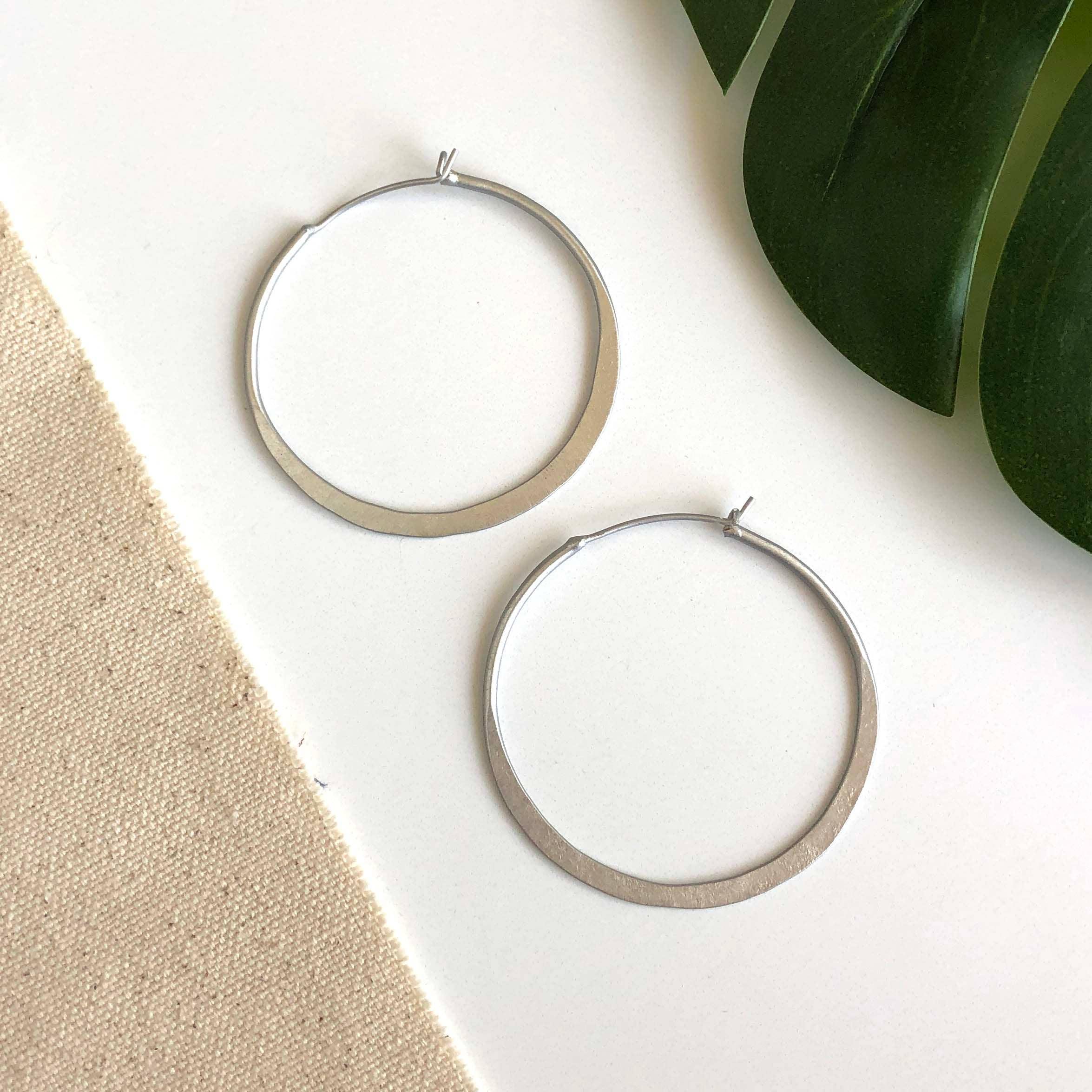 Silver Organic Hoops - DIGS