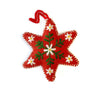 Six Pointed Star Embroidered Wool Ornament - DIGS