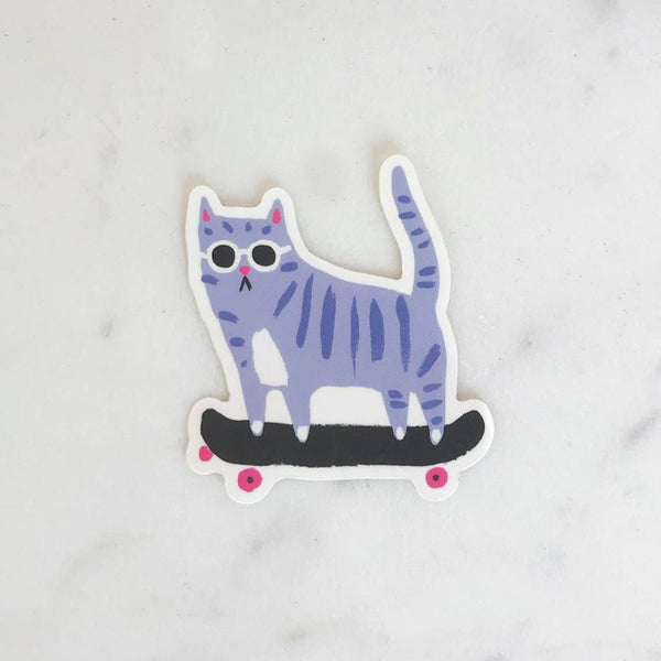 Skater Cat Sticker - DIGS