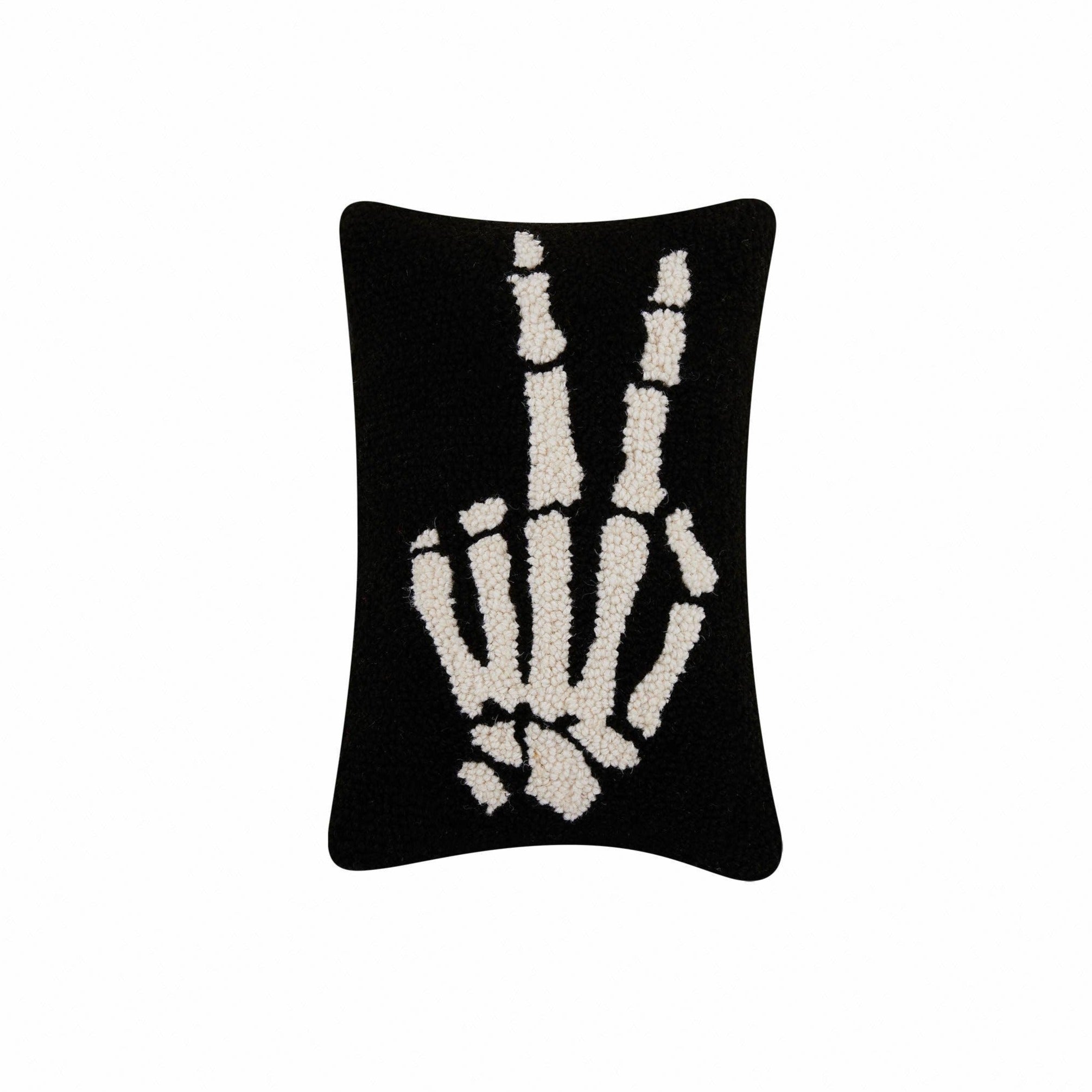 Skeleton Peace Hook Mini Pillow - DIGS
