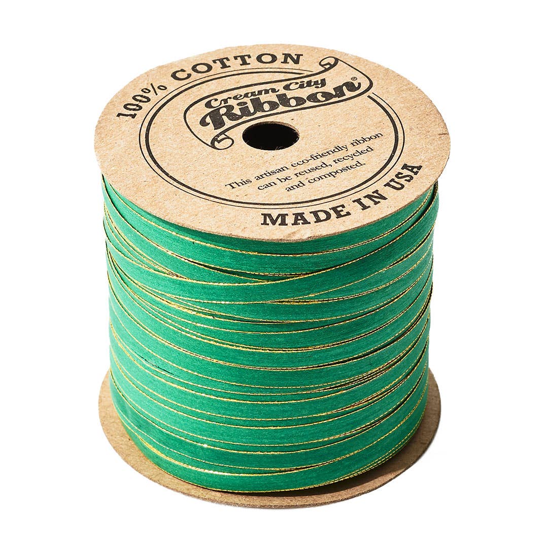 Skinny Cotton Ribbon: Green - DIGS