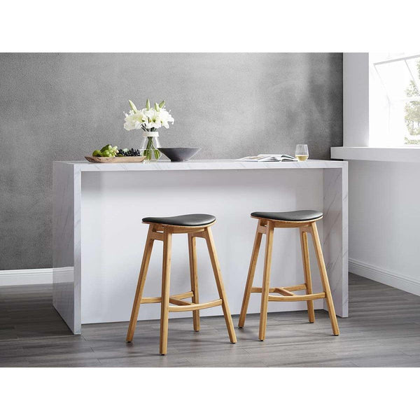 Skol 30" Bar Stool, Leather Seat - Boxed set of 2 - DIGS