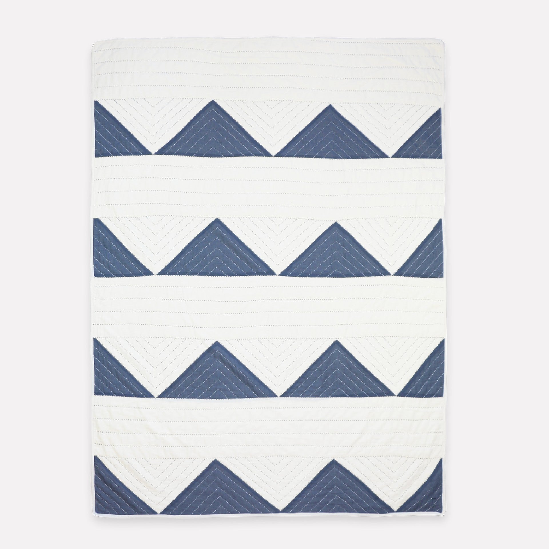 Slate Triangle Throw Quilt - DIGS