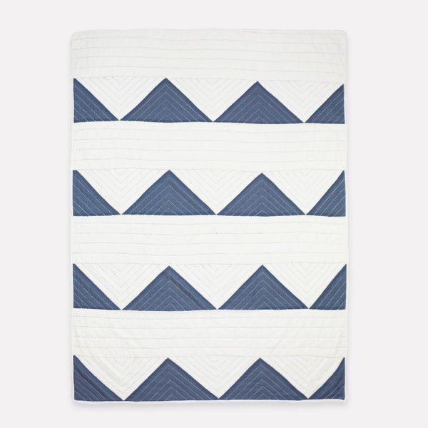 Slate Triangle Throw Quilt - DIGS
