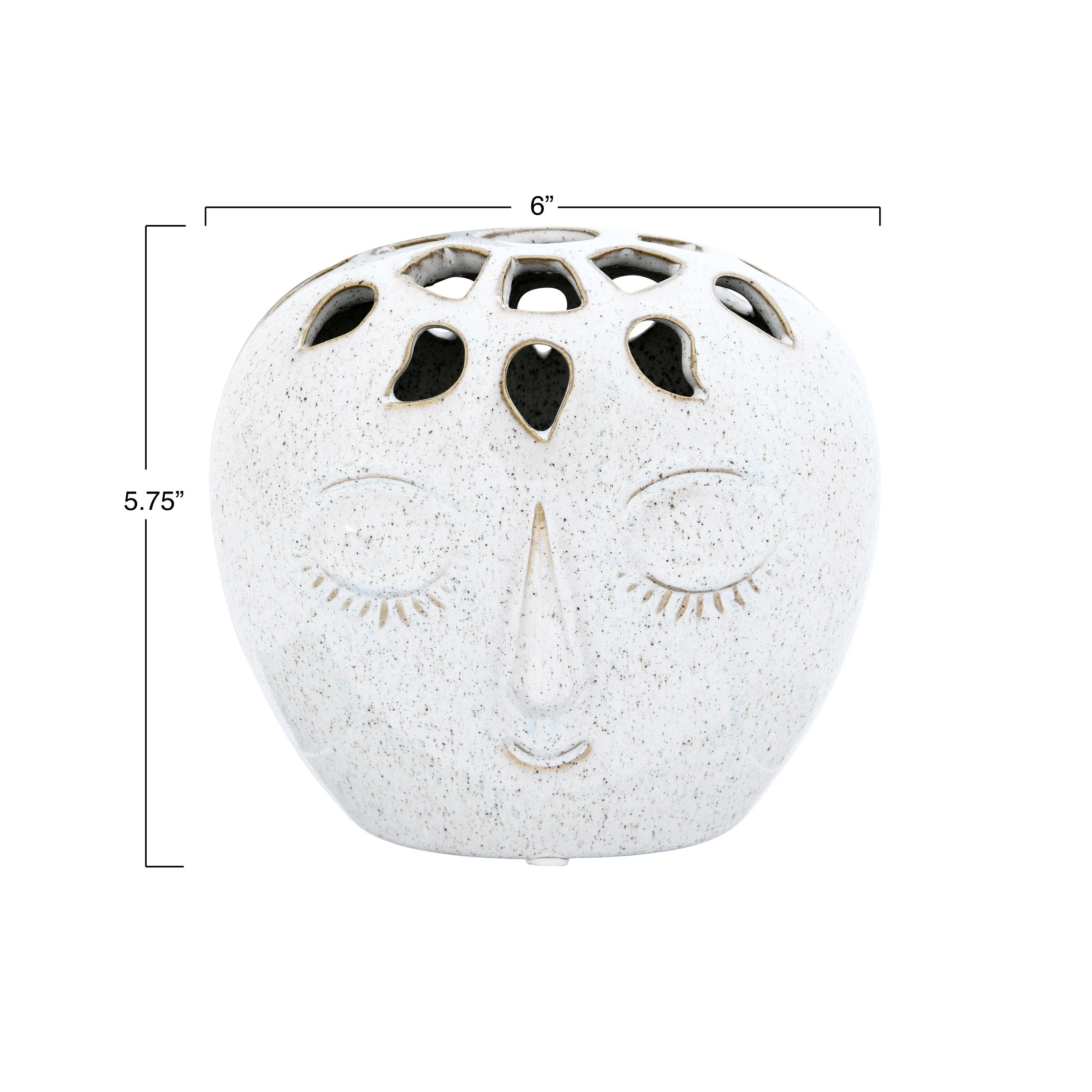 Smiling Face Stoneware Vase - DIGS