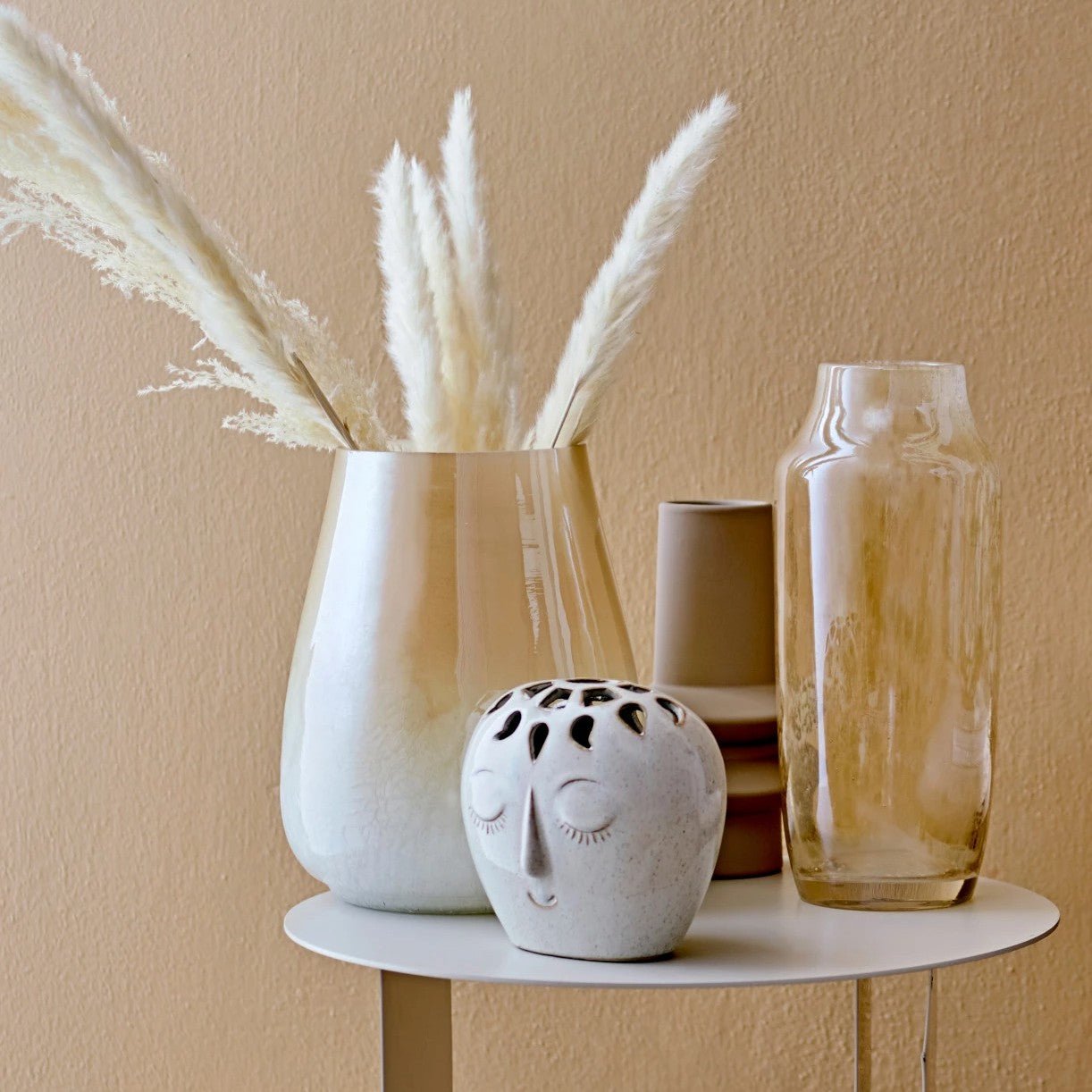 Smiling Face Stoneware Vase - DIGS