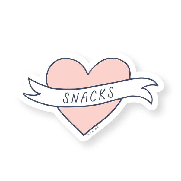 Snacks Pink Heart Sticker - DIGS