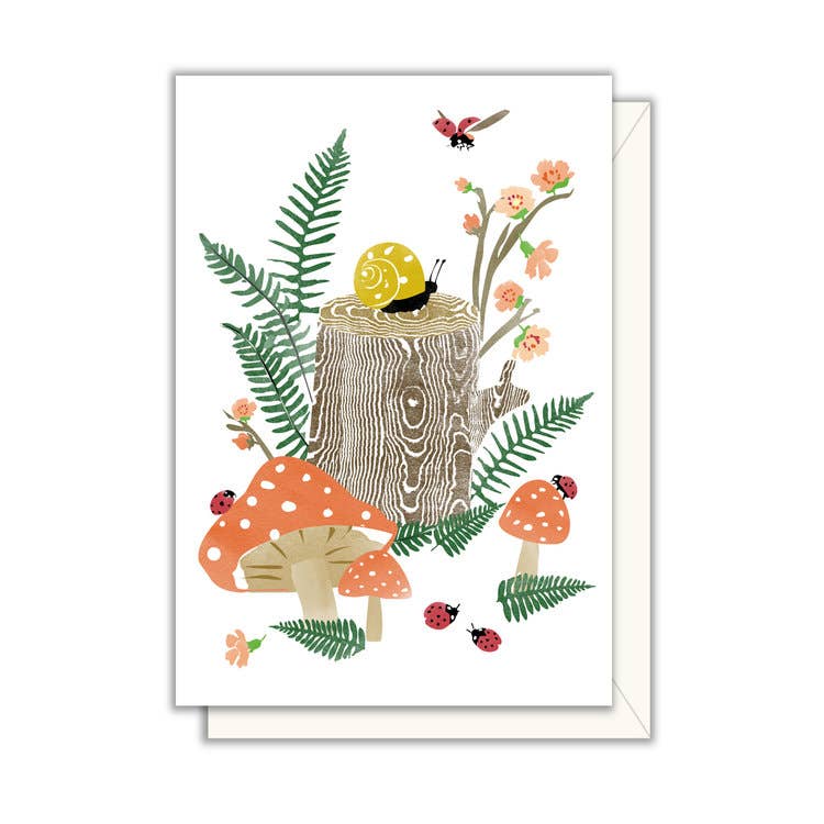 Snail on Stump Enclosure Card - DIGS